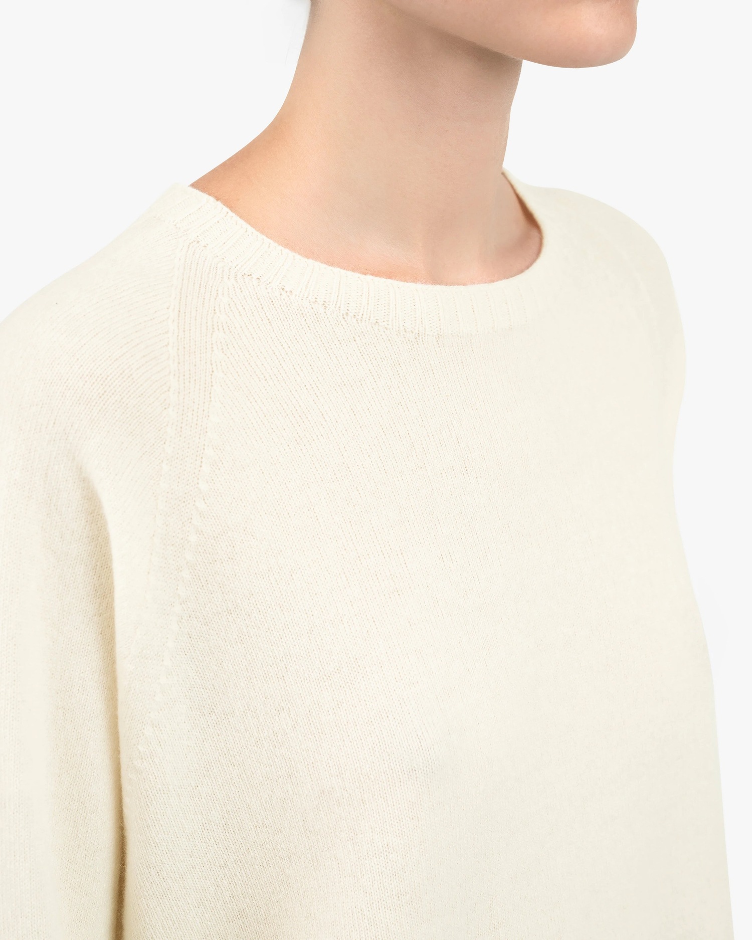 Mosel Maxi Boat Neck - White Cashmere