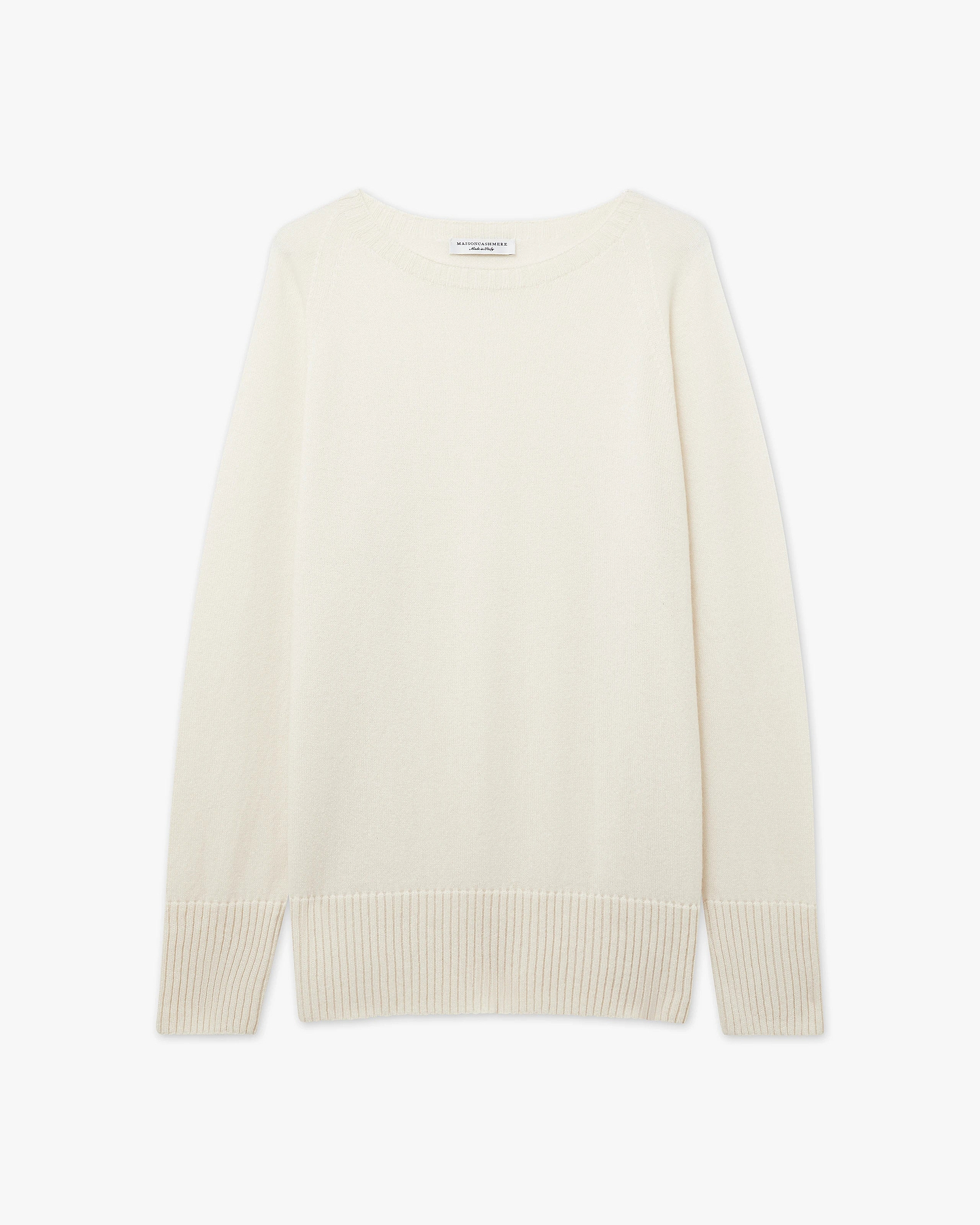 Mosel Maxi Boat Neck - White Cashmere