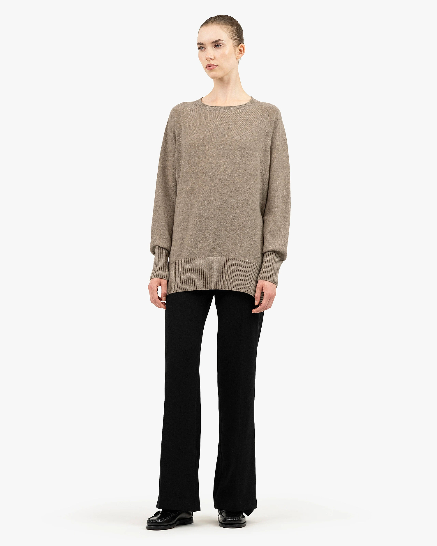 Mosel Maxi Boat Neck - Taupe Cashmere