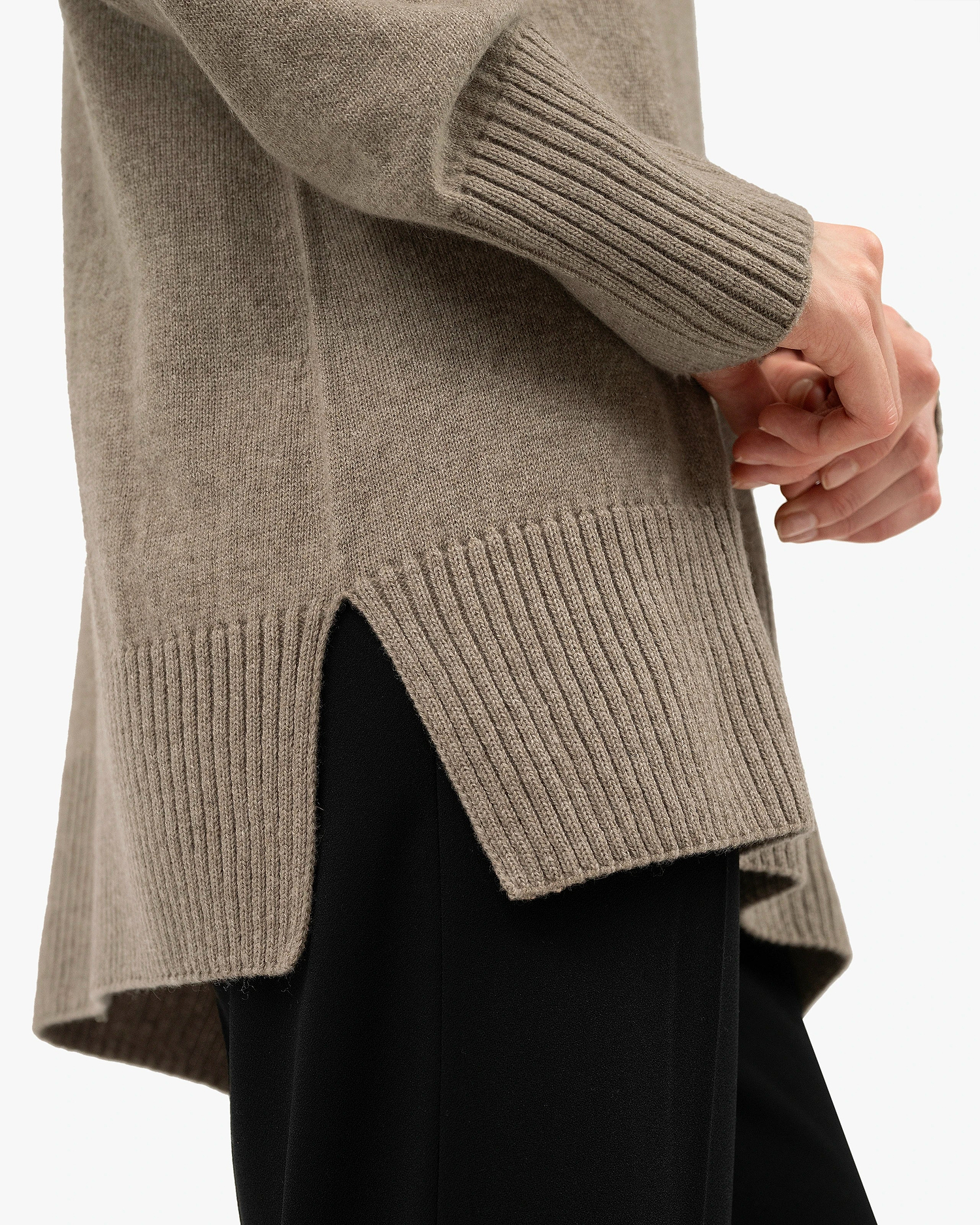 Mosel Maxi Boat Neck - Taupe Cashmere