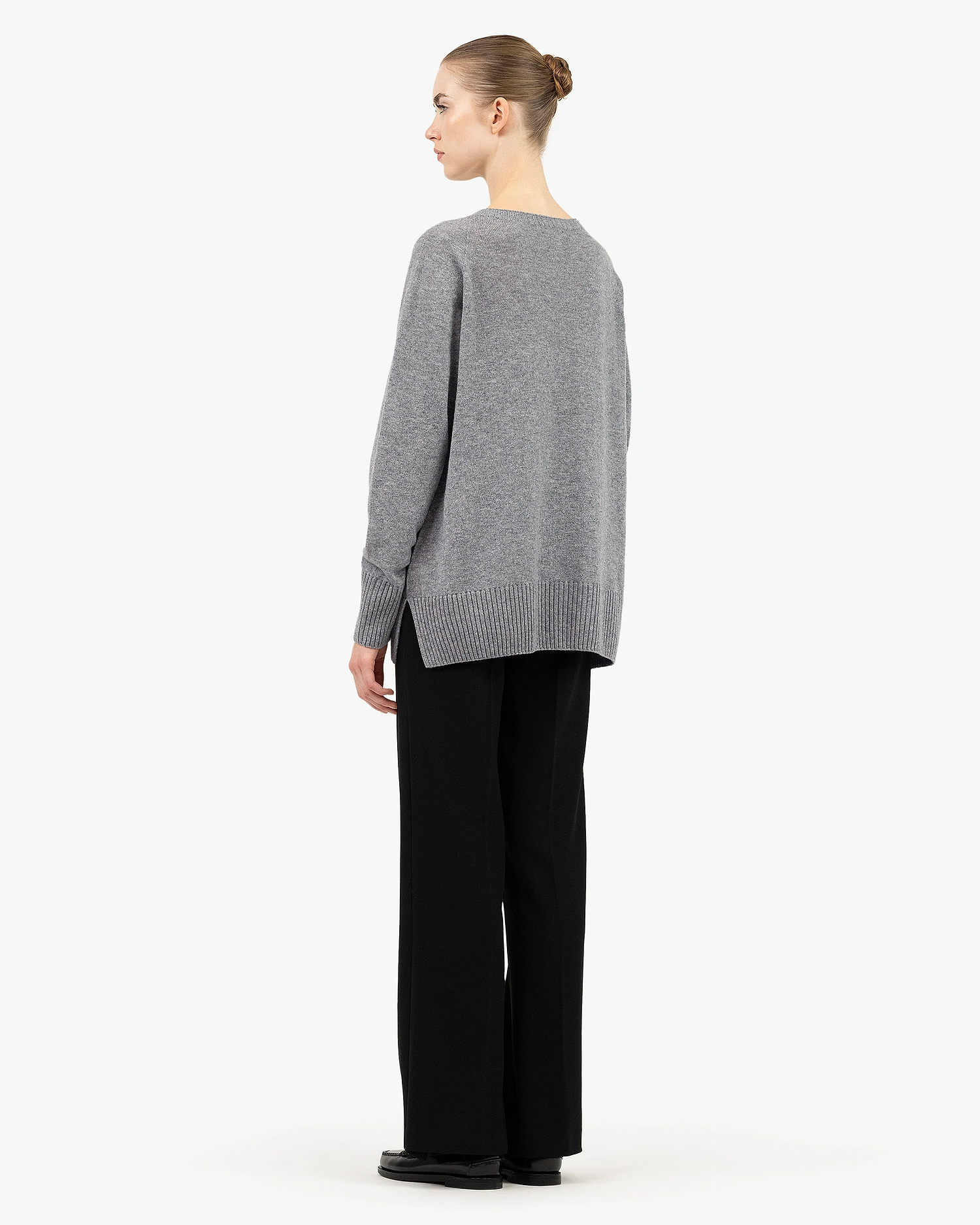 Mosel Maxi Boat Neck - Medium Grey Cashmere