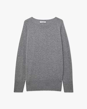 Pull Oversize Col Bateau Mosel - Gris Moyen