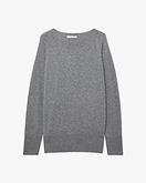 Mosel Maxi U-Boot-Pullover - Mittelgrau