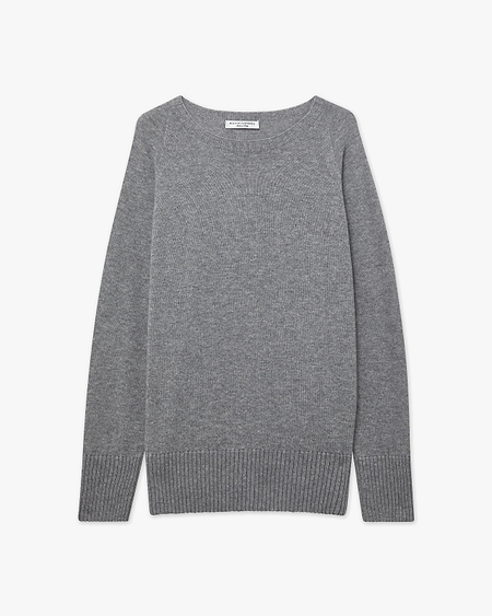 Mosel Maxi Boat Neck - Medium Grey Cashmere