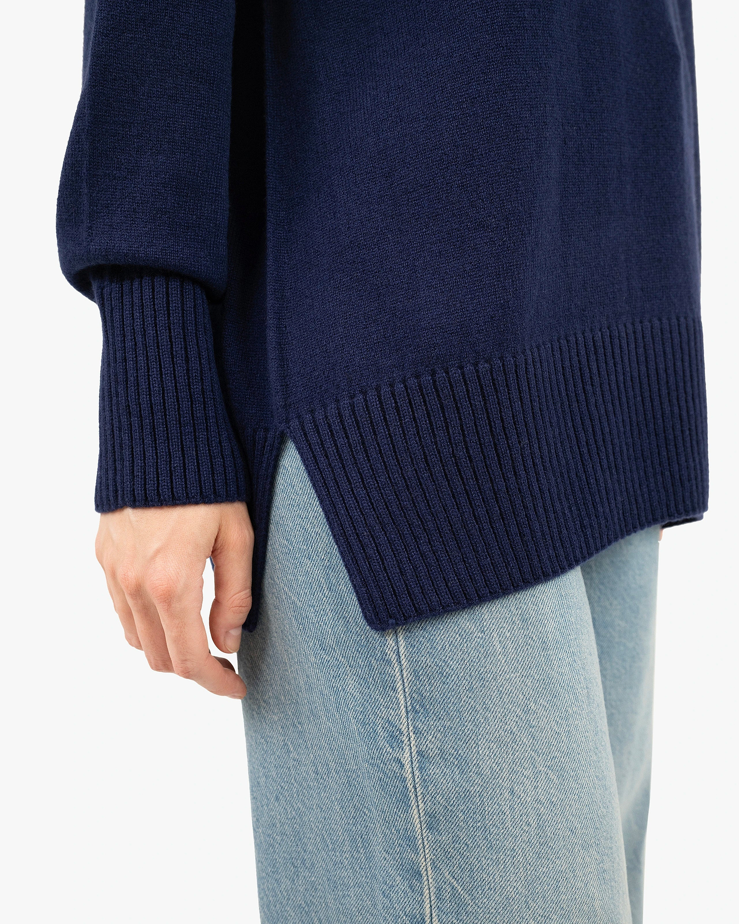 Mosel Maxi Boat Neck - Blue Cashmere