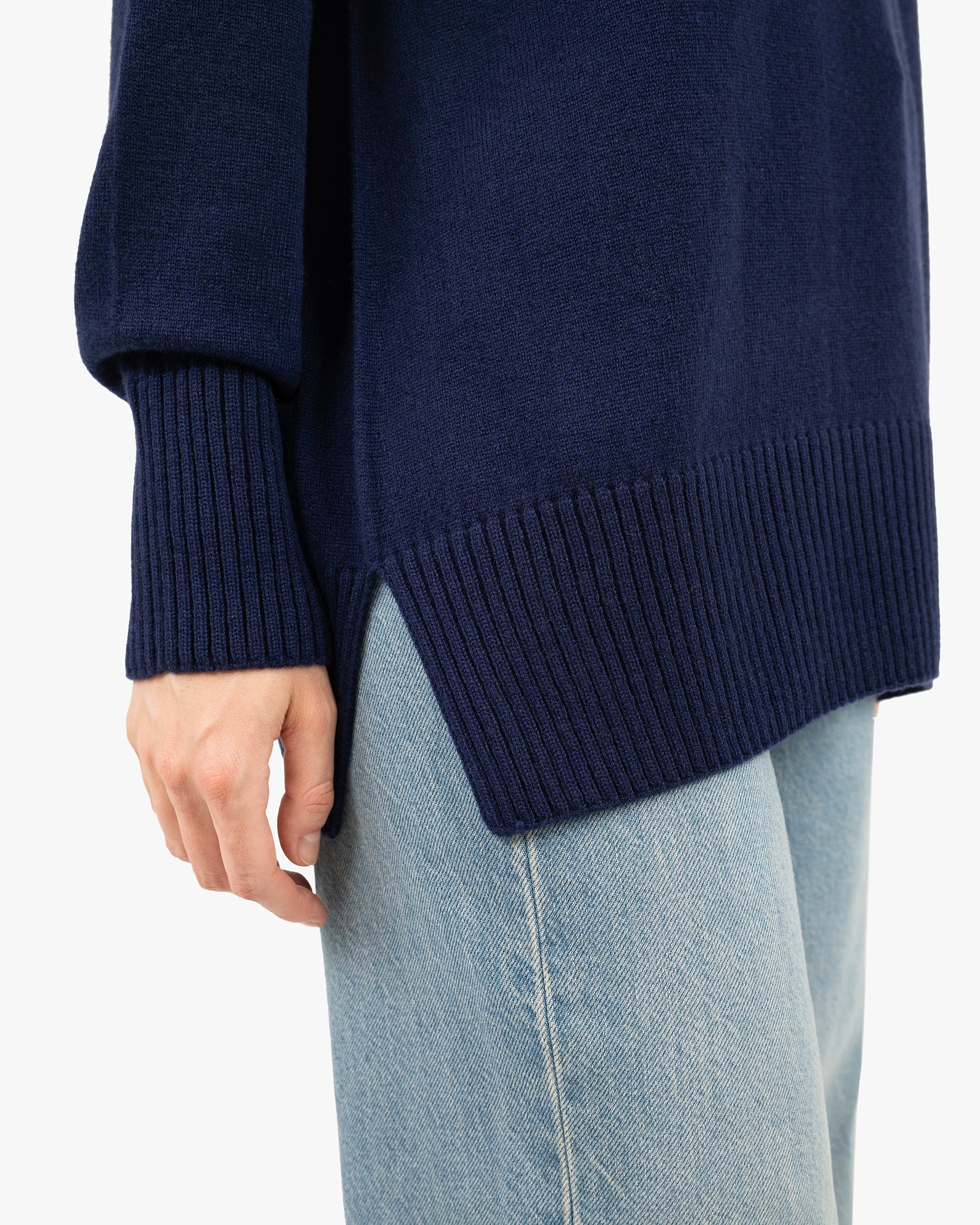 Mosel Maxi Boat Neck - Blue Cashmere