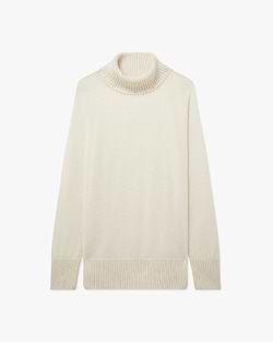 Mosel Maxi Rollkragenpullover - Weiß