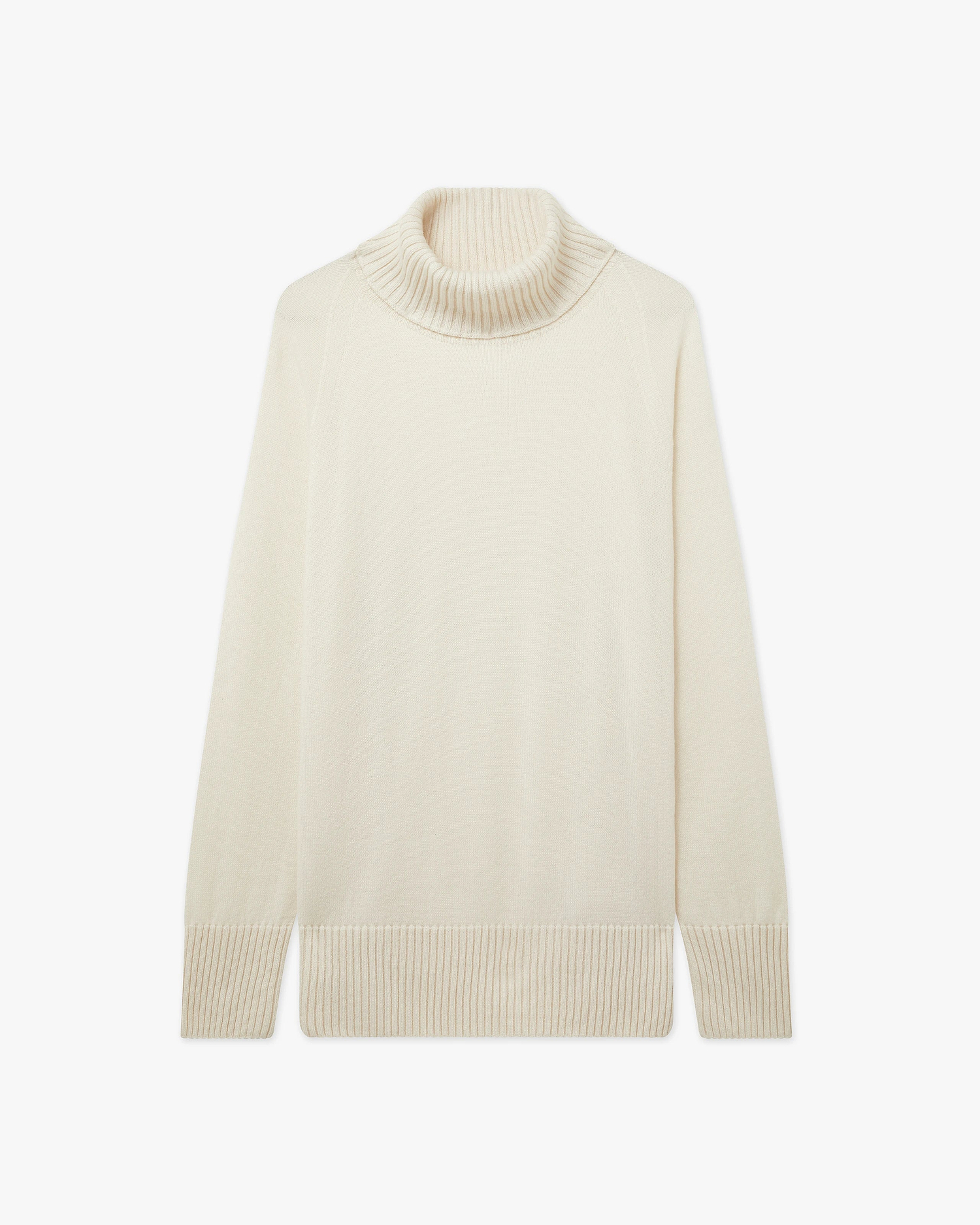 Mosel Maxi Turtleneck Sweater - White Cashmere