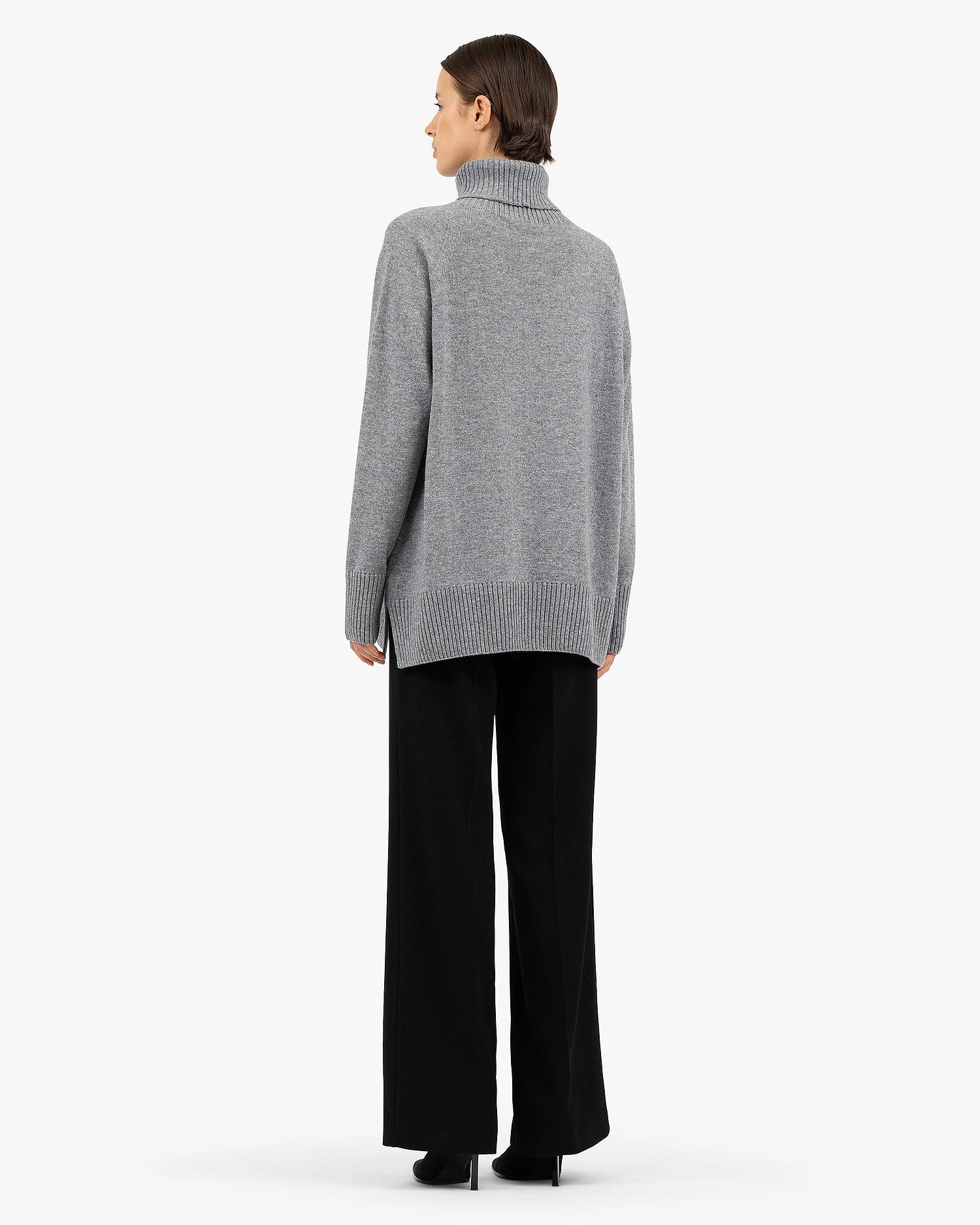 Mosel Maxi Turtleneck Sweater - Medium Grey Cashmere