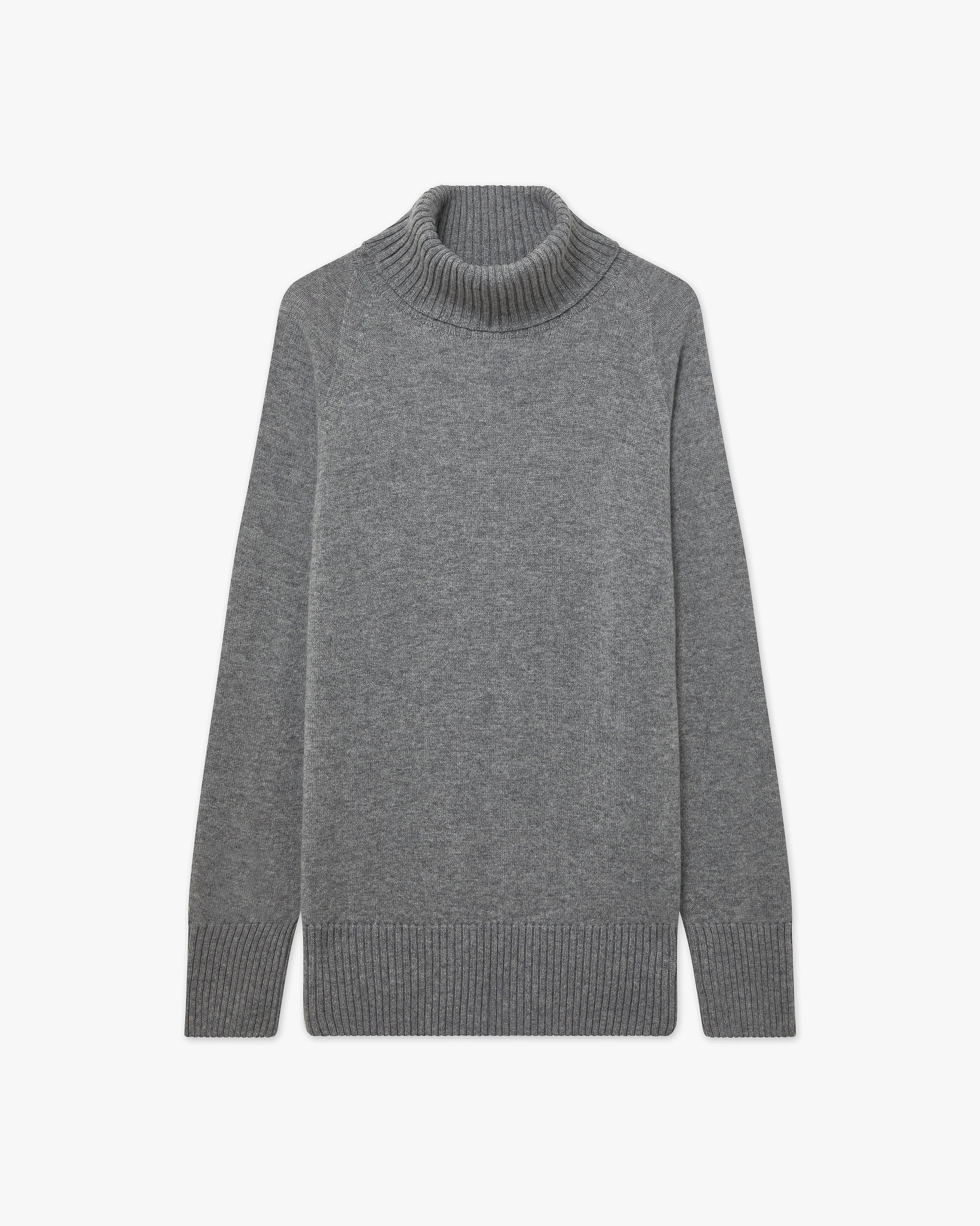 Mosel Maxi Turtleneck Sweater - Medium Grey Cashmere