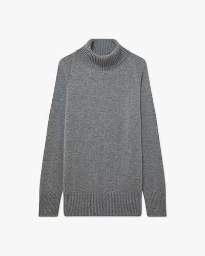Mosel Maxi Turtleneck Sweater - Medium Grey Cashmere
