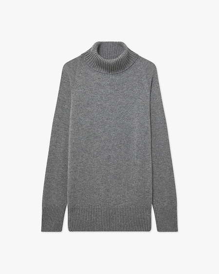 Mosel Maxi Turtleneck Sweater - Medium Grey Cashmere