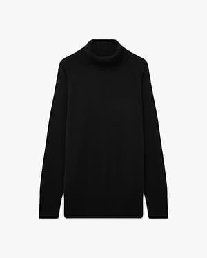 Mosel Maxi Rollkragenpullover - Schwarz