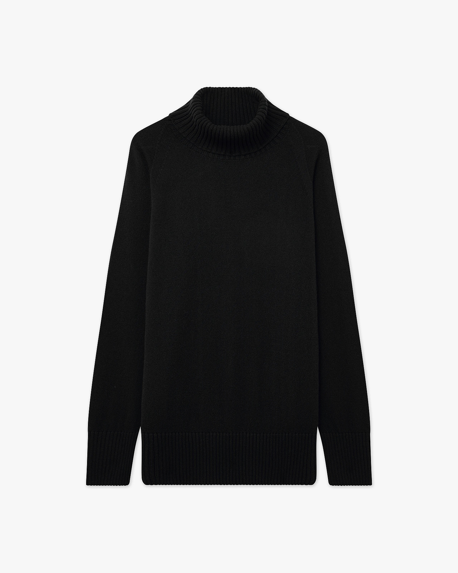 Mosel Maxi Turtleneck Sweater - Black Cashmere