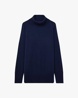 Mosel Maxi Rollkragenpullover - Blau