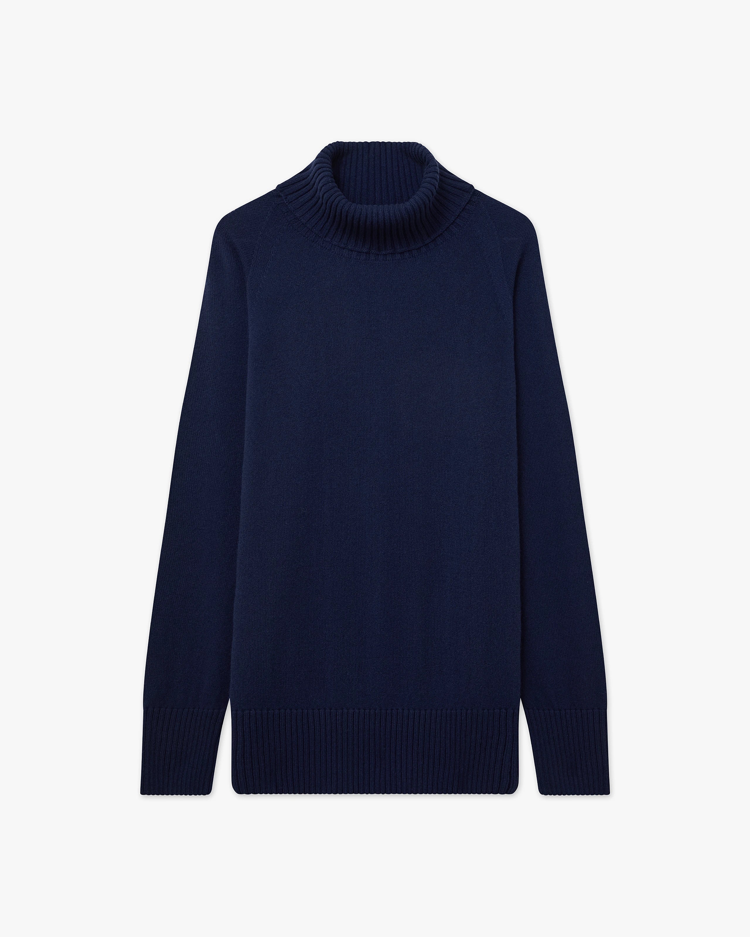 Mosel Maxi Turtleneck Sweater - Blue Cashmere