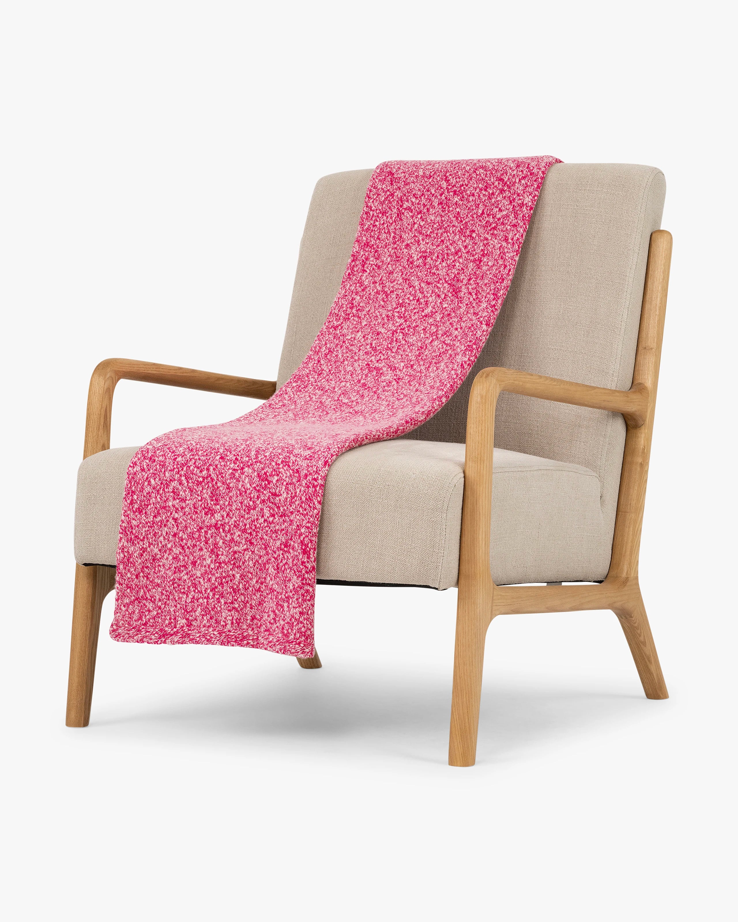 Mouliné Throw - Fuchsia Lana / Cashmere