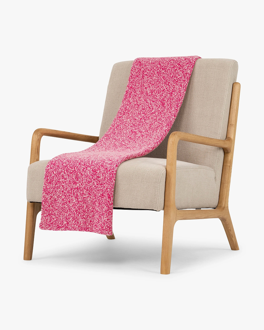 Mouliné Throw - Fuchsia Lana / Cashmere