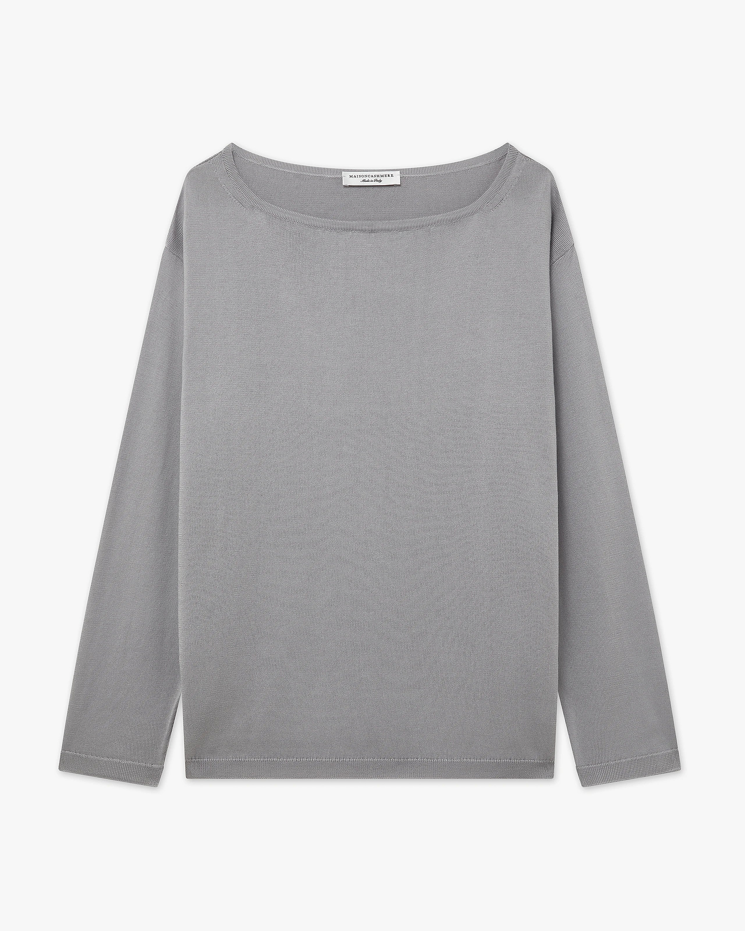 Oasi Boat Neck Sweater - Grey Cotone