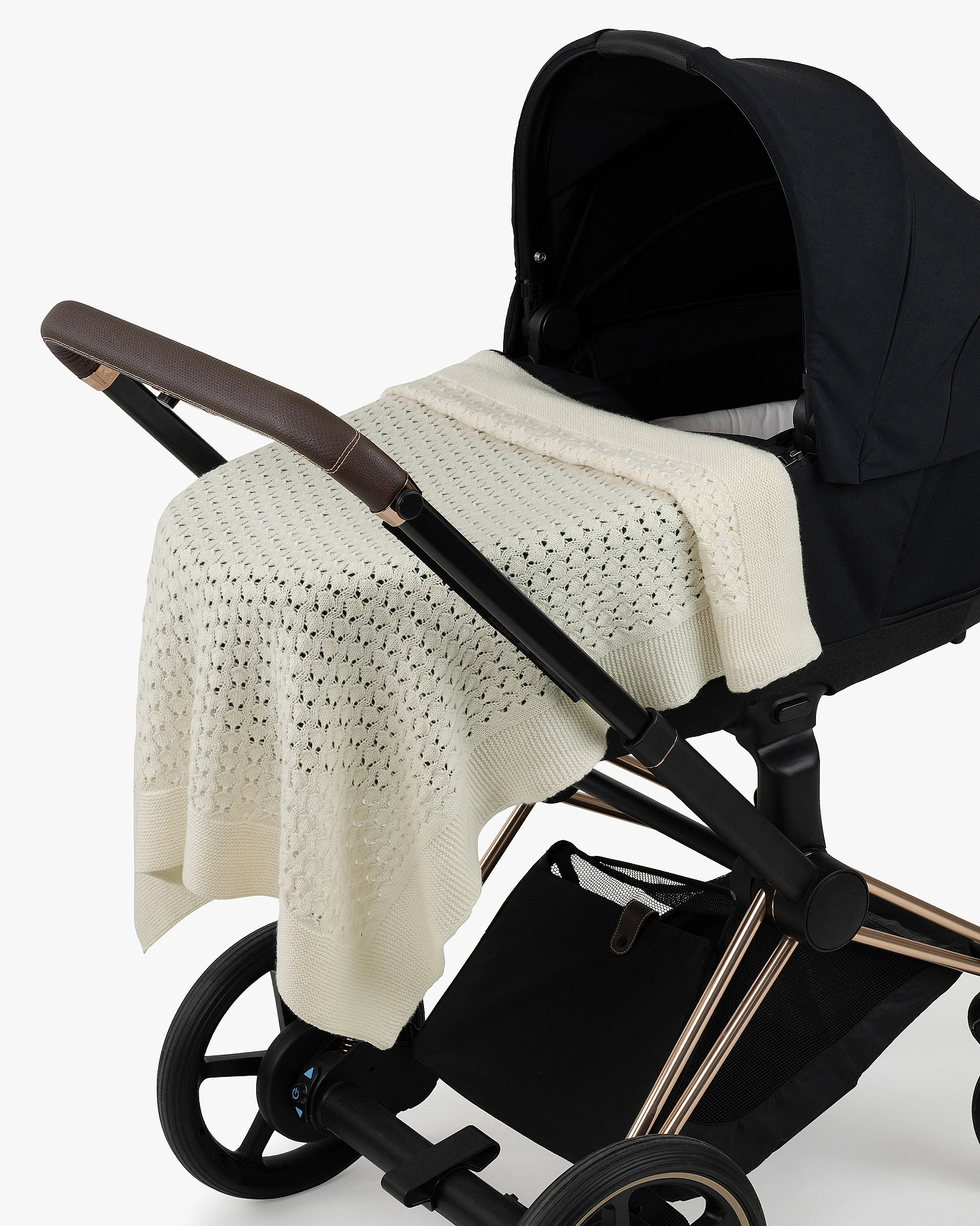 Openwork Baby Blanket - White Cashmere