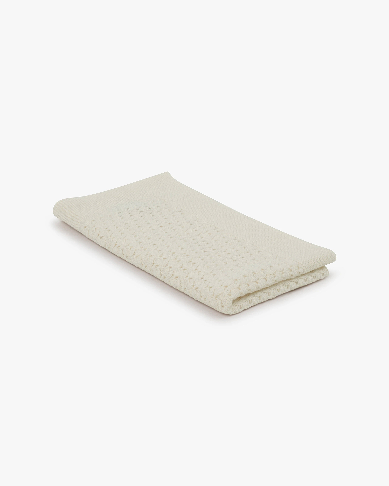 Openwork Baby Blanket - White Cashmere