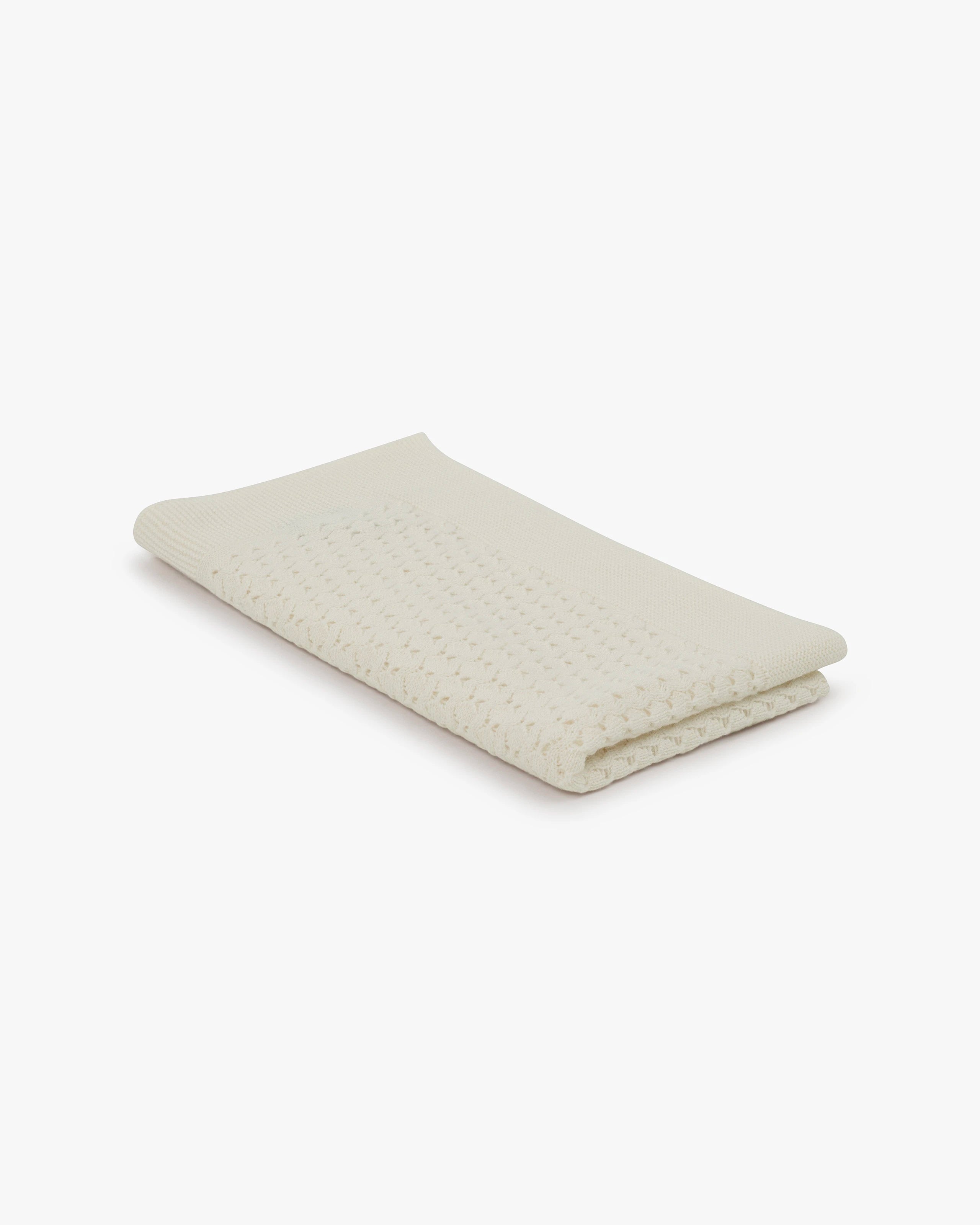 Openwork Baby Blanket - White Cashmere
