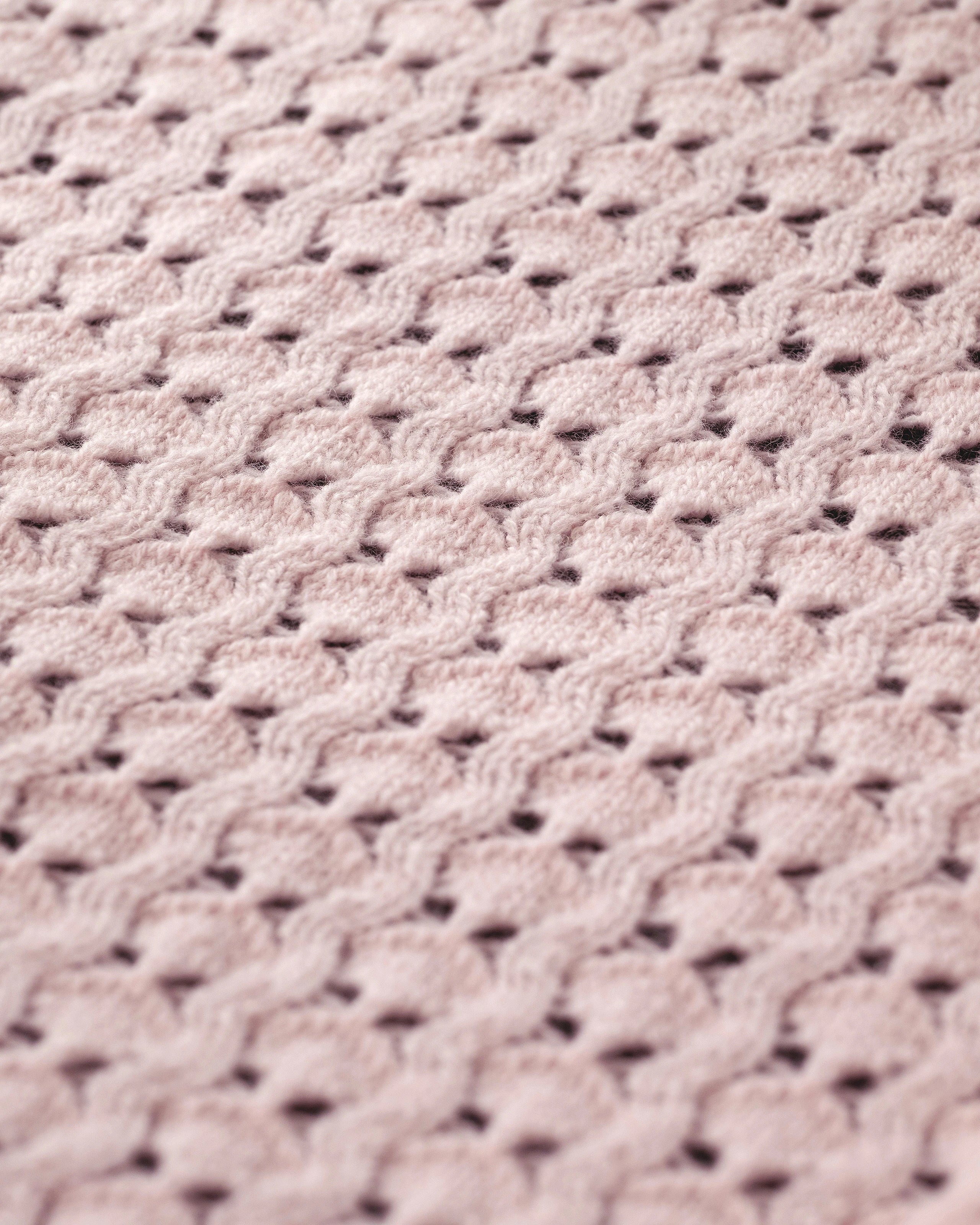 Openwork Baby Blanket - Pink Cashmere