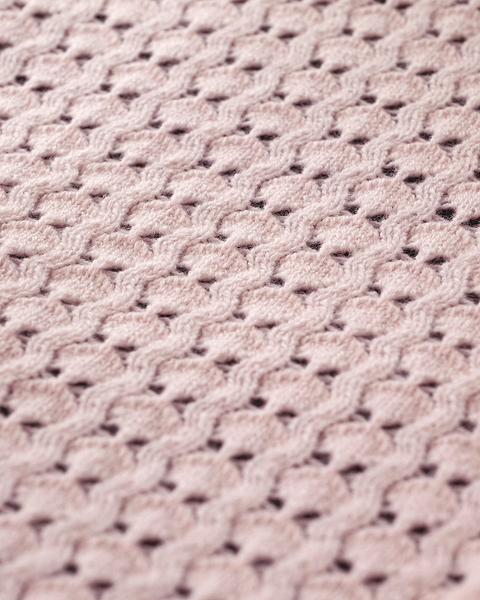 Openwork Baby Blanket - Pink Cashmere