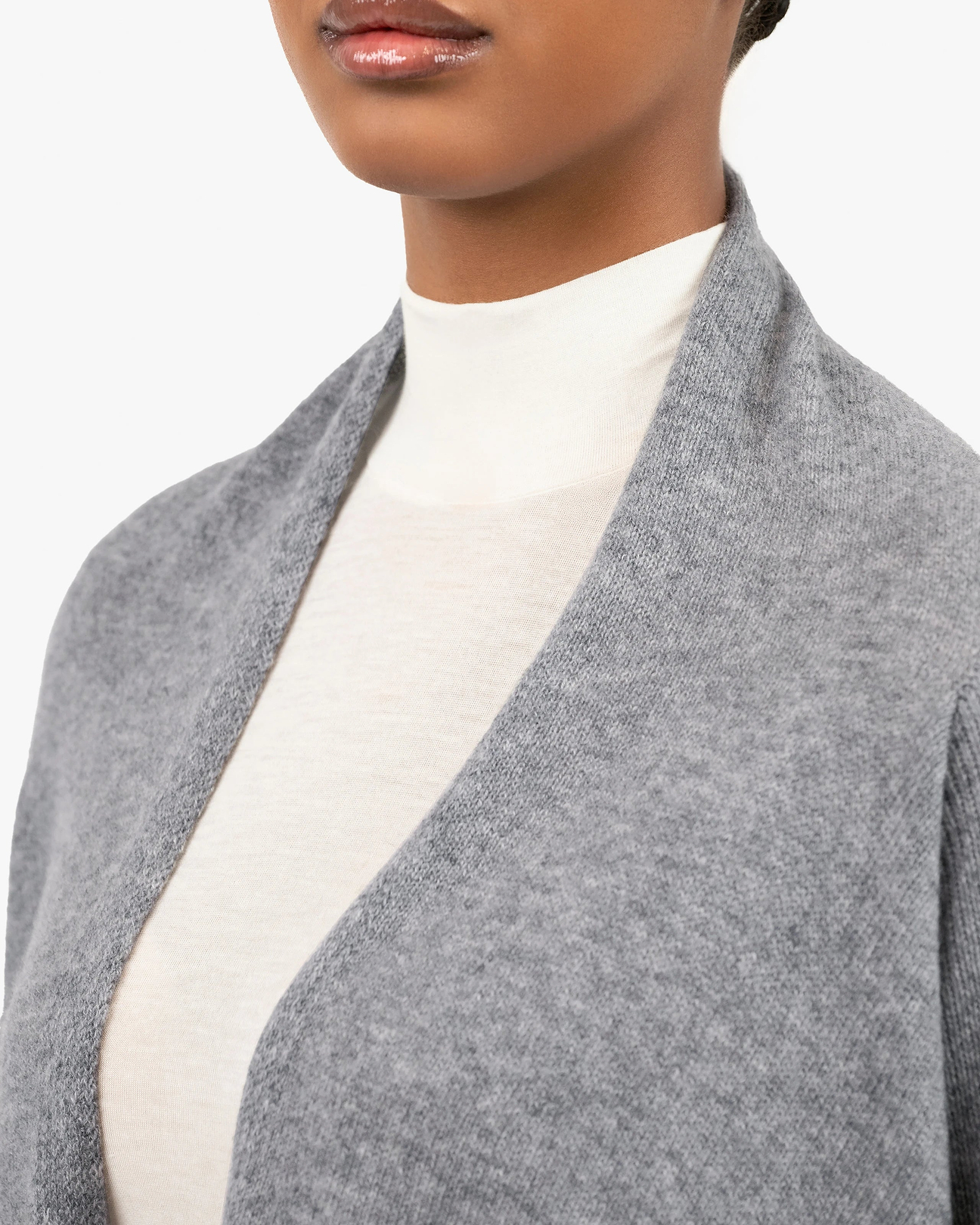 Ostuni Cashmere Cardigan Wrap - Medium Grey | MaisonCashmere