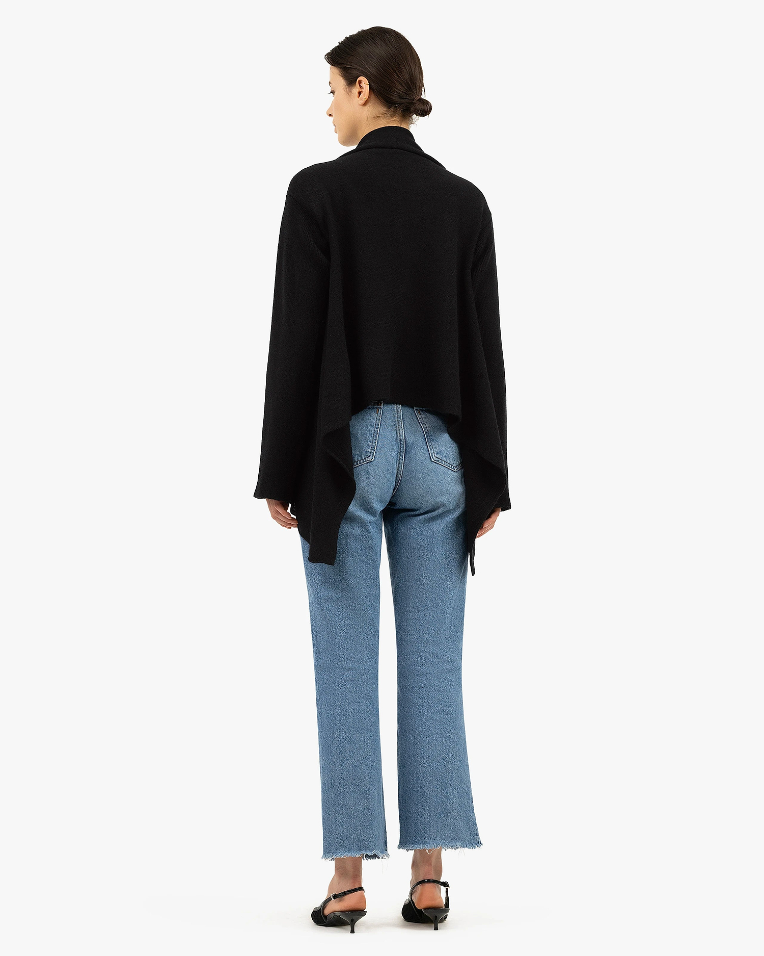 Ostuni Cardigan Wrap - Black Cashmere