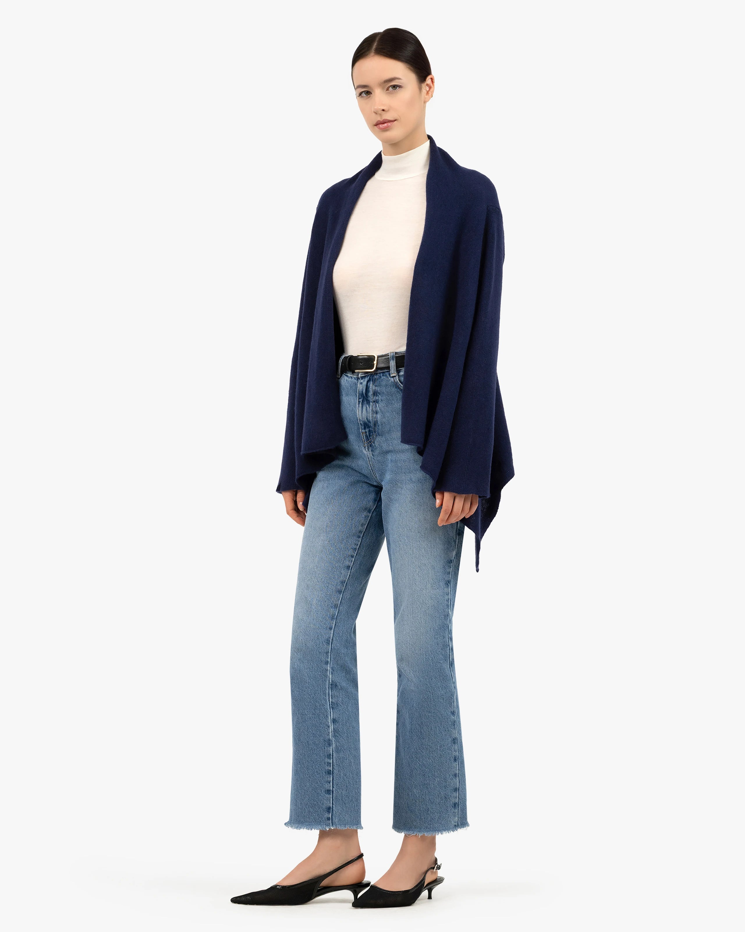 Ostuni Cardigan Wrap - Blue Cashmere