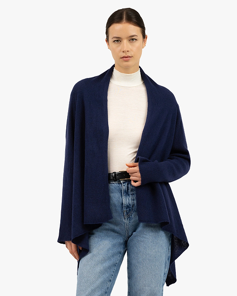 Ostuni Cardigan Wrap - Blue Cashmere