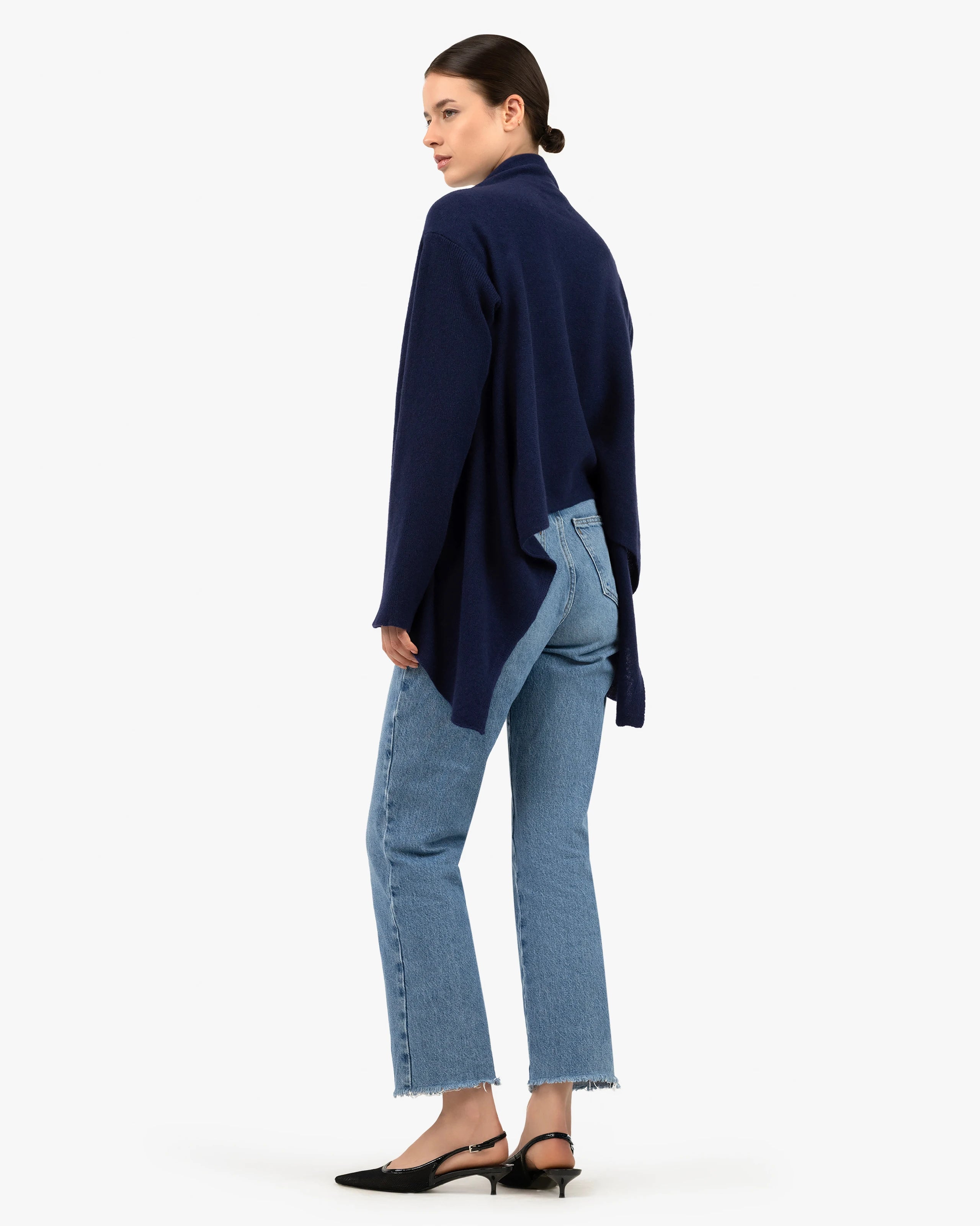 Ostuni Cardigan Wrap - Blue Cashmere