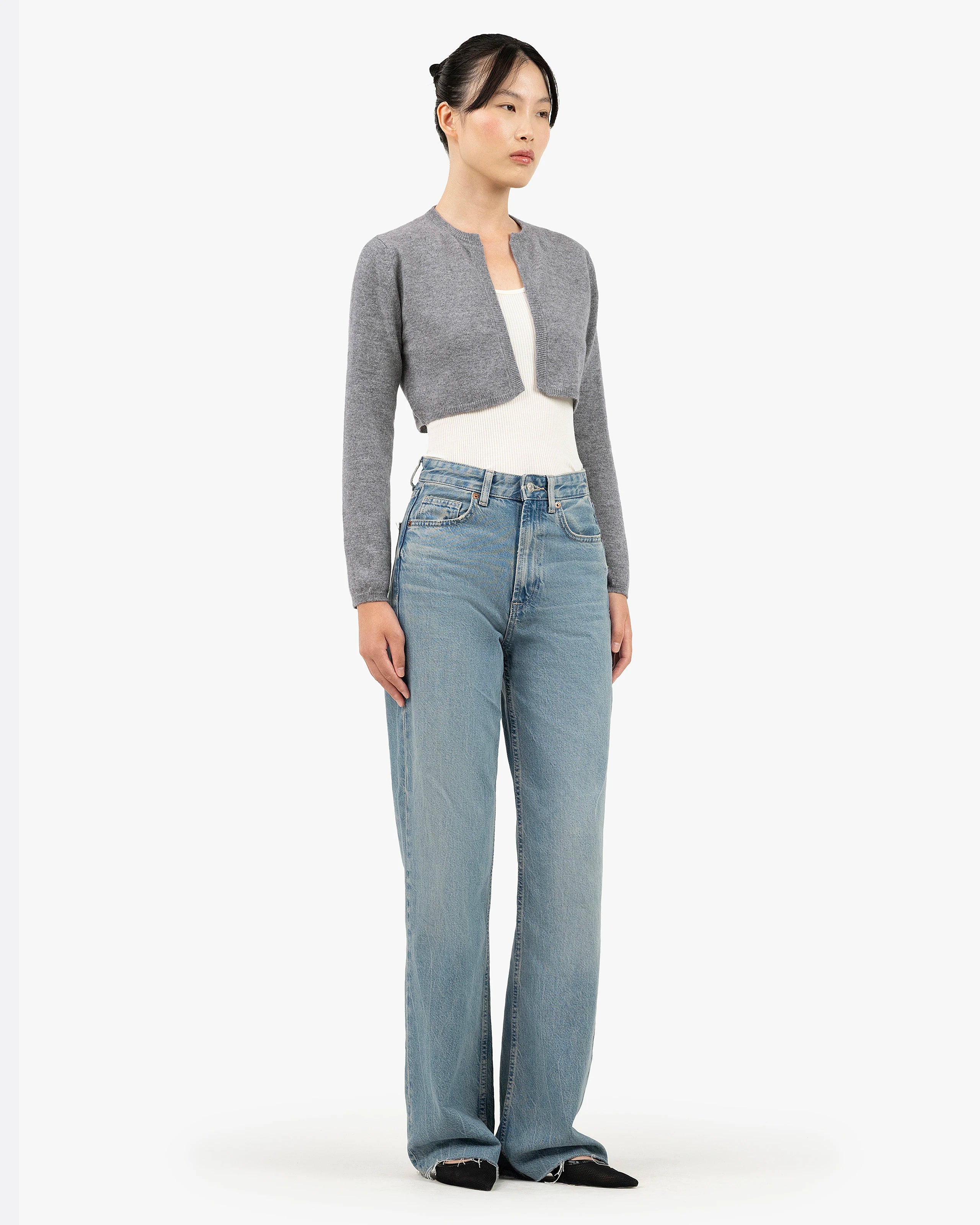 Ostuni Shrug - Medium Grey Cashmere