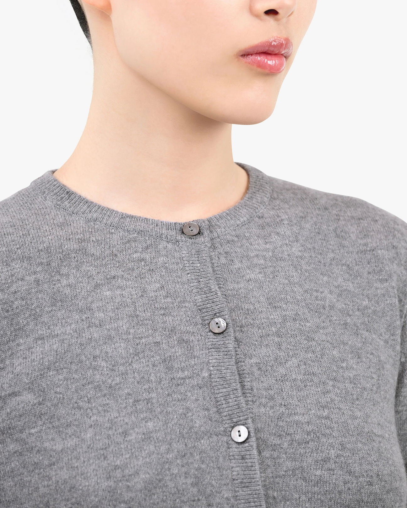 Ostuni Cashmere Shrug Cardigan - Medium Grey | MaisonCashmere