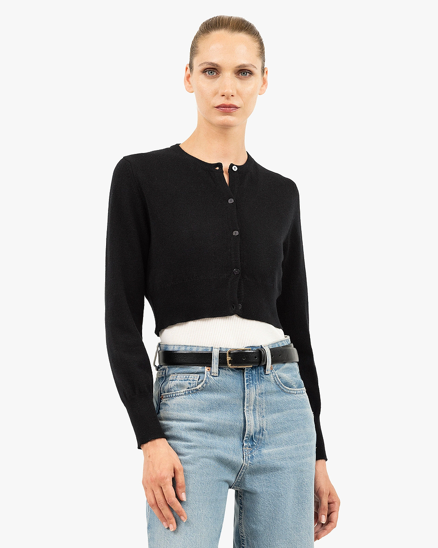Ostuni Shrug Cardigan - Black Cashmere