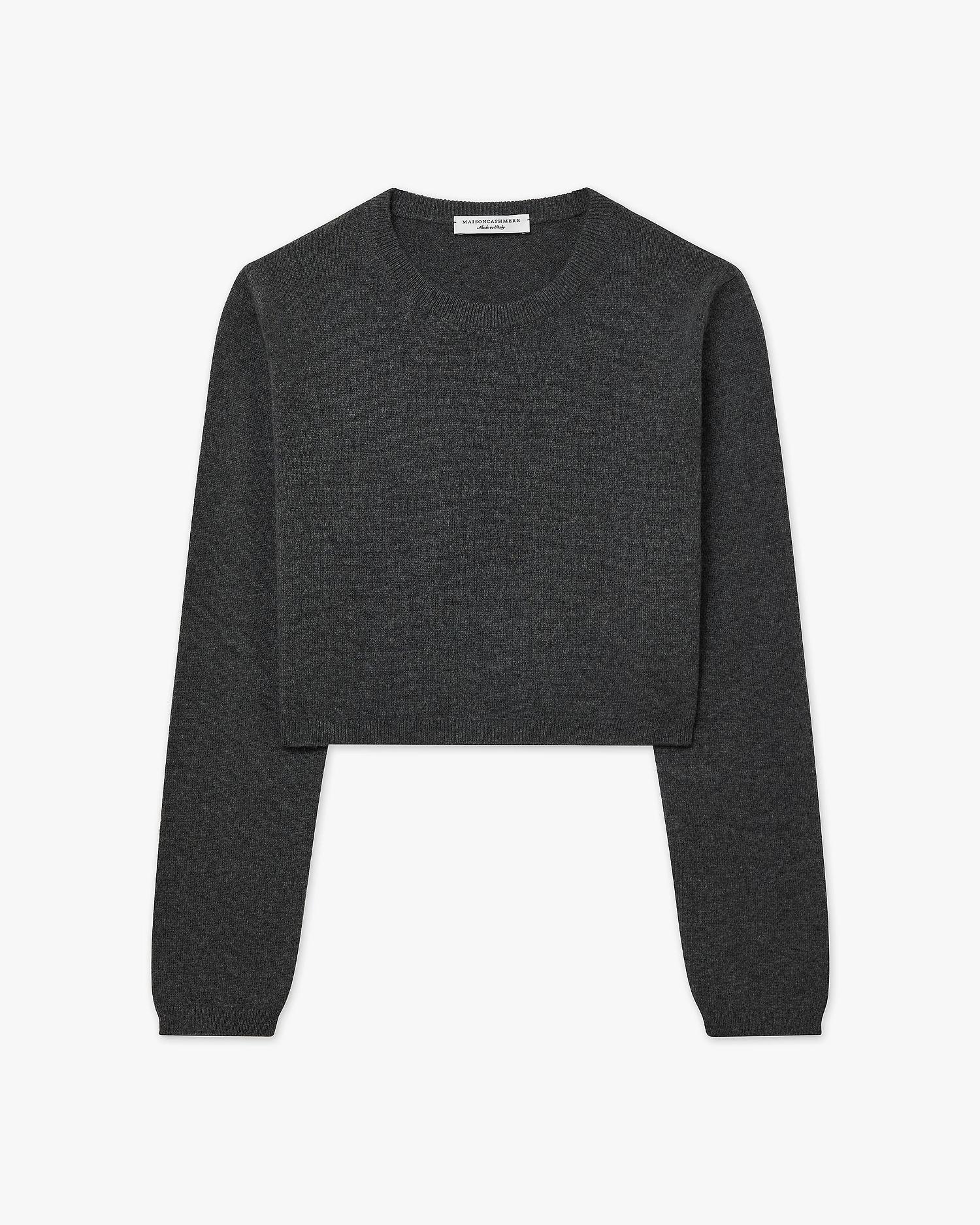 Ostuni Crop Sweater - Charcoal Cashmere