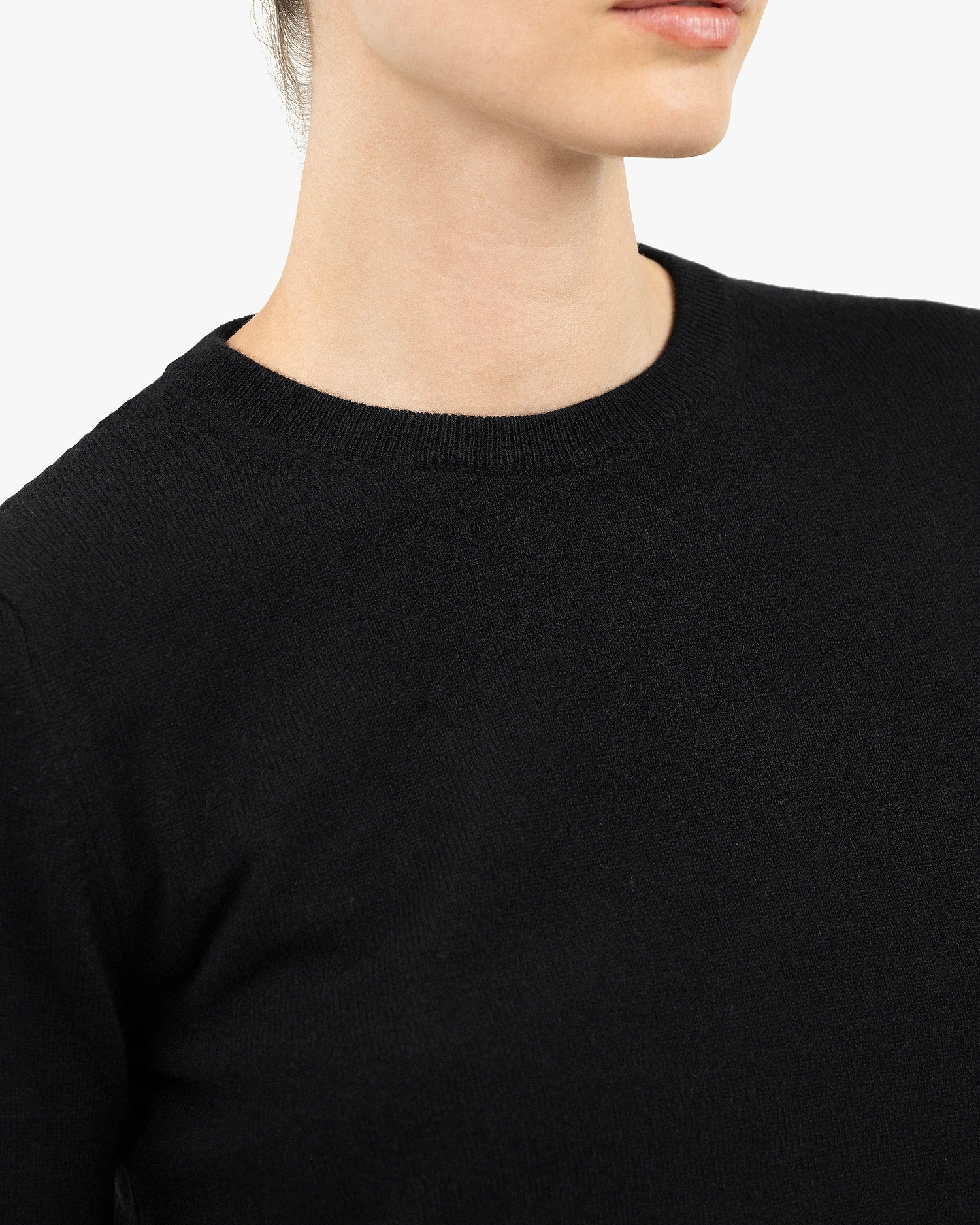Ostuni Crop Sweater - Black Cashmere