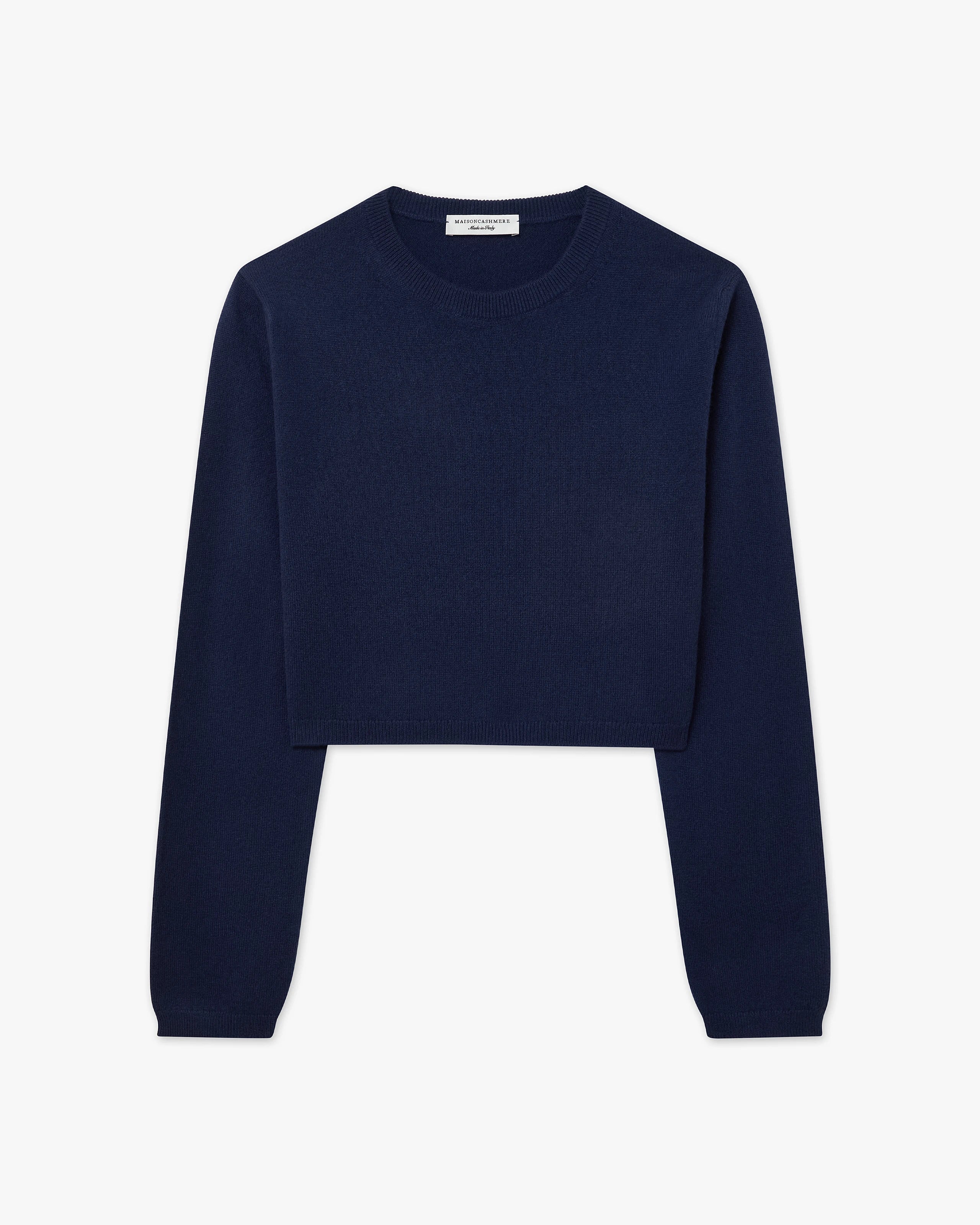 Ostuni Crop Sweater - Blue Cashmere