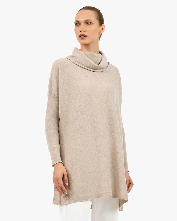 Custom Studio - Palazzo Maxi Wasserfallkragen Pullover