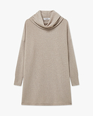 Pull Oversized Col Roulé Palazzo - Beige