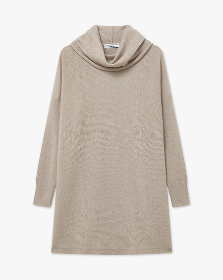 Palazzo Maxi Cowl Neck - Beige Cashmere
