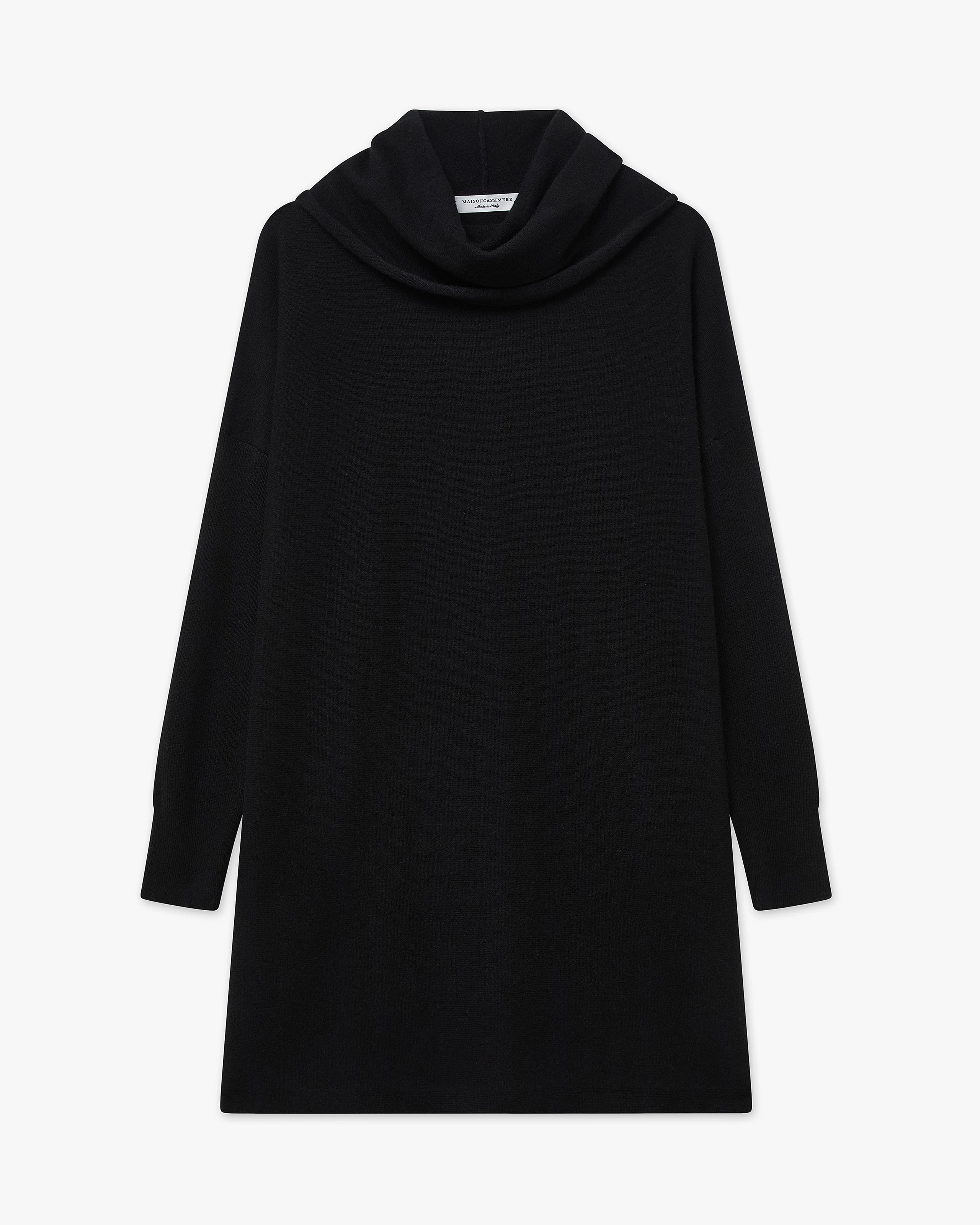 Palazzo Maxi Cowl Neck - Black Cashmere