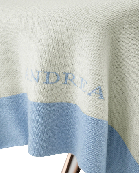 Personalized Baby Blanket - Light Blue Cashmere