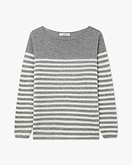 Pull Col Bateau Piuma - Gris Moyen