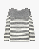 Pull Col Bateau Piuma - Gris Moyen