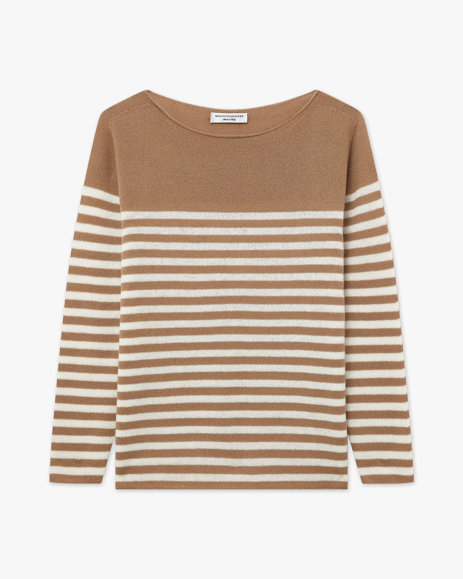 Piuma Boat Neck Sweater - Camel Cashmere