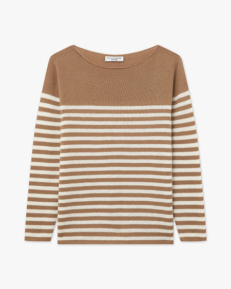 Piuma Boat Neck Sweater - Camel Cashmere