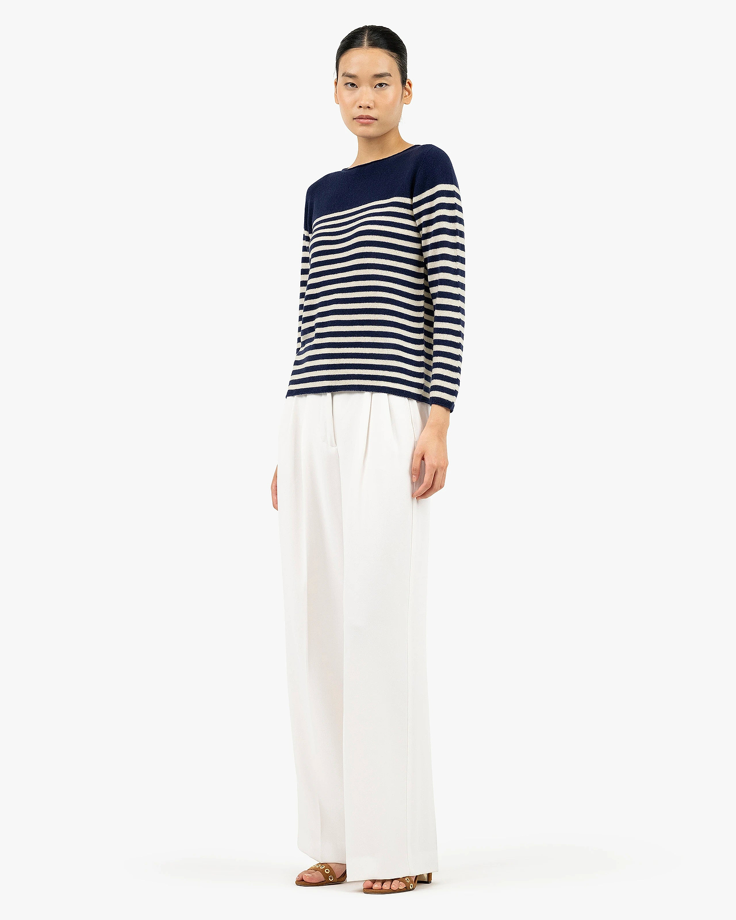 Piuma Boat Neck Sweater - Blue Cashmere