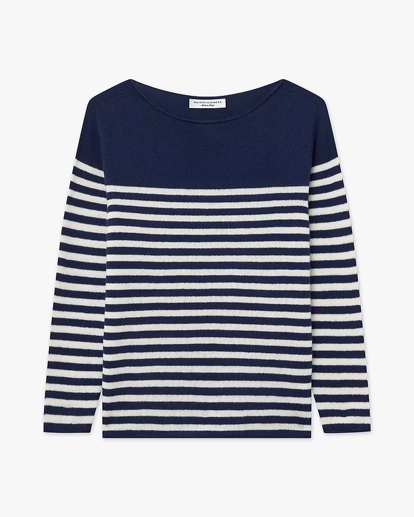 Pull Col Bateau Piuma - Bleu